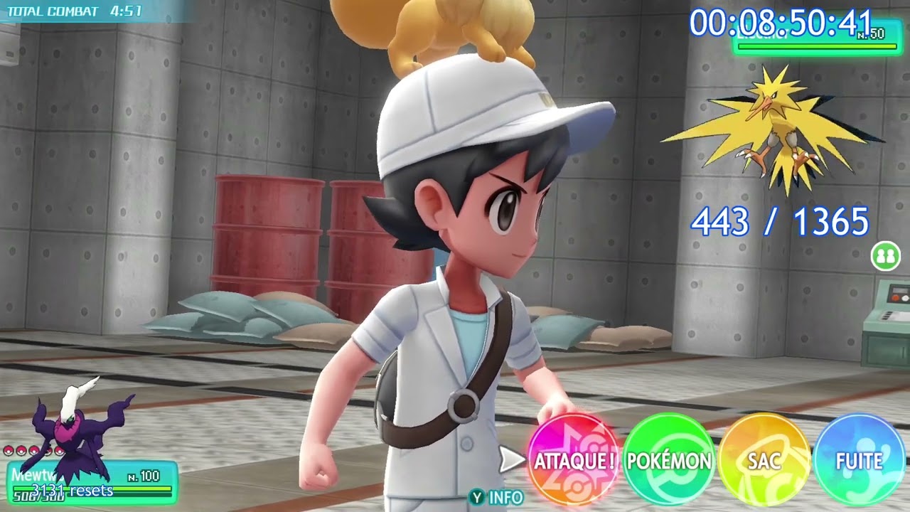 Electhor shiny sur Pok&eacute;mon Let's Go Evoli