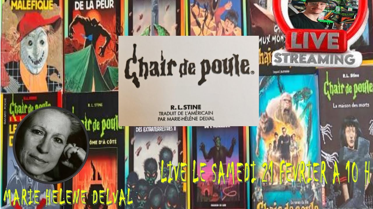 Live 🔴 avec l'éditrice et traductrice des premiers livres chair de poule (Marie helene Delval) 📚