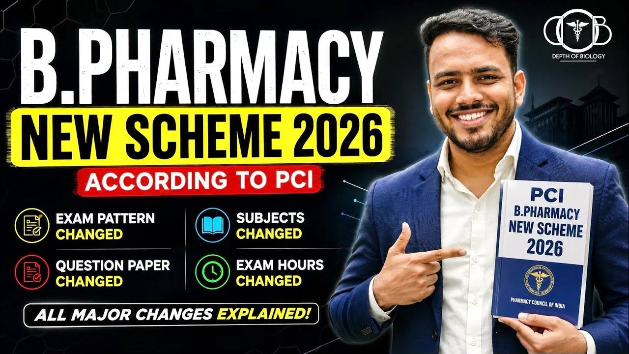B.Pharm New Syllabus 2026 Explained | PCI New Scheme | Exam Pattern | New Subjects 