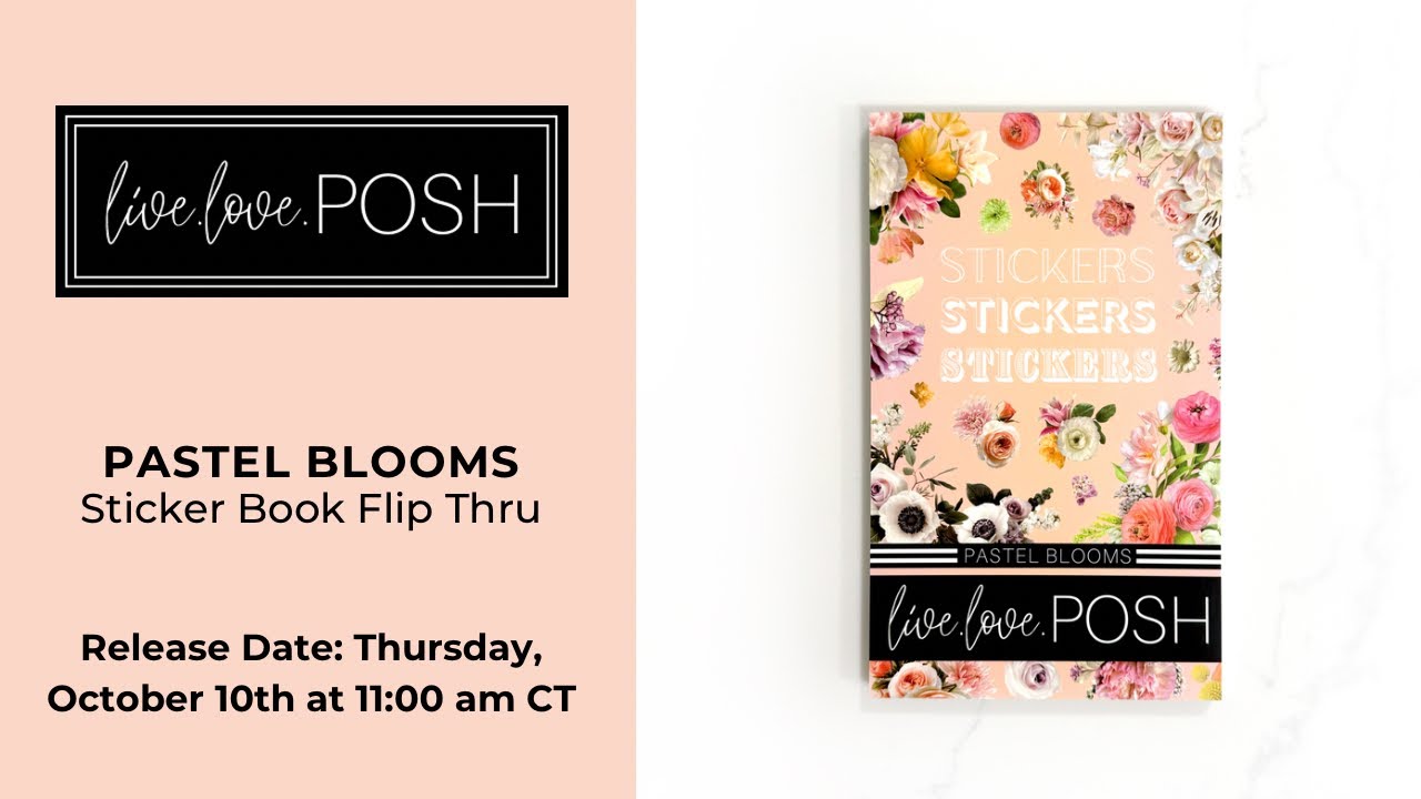 PASTEL BLOOMS STICKER BOOK FLIP THROUGH