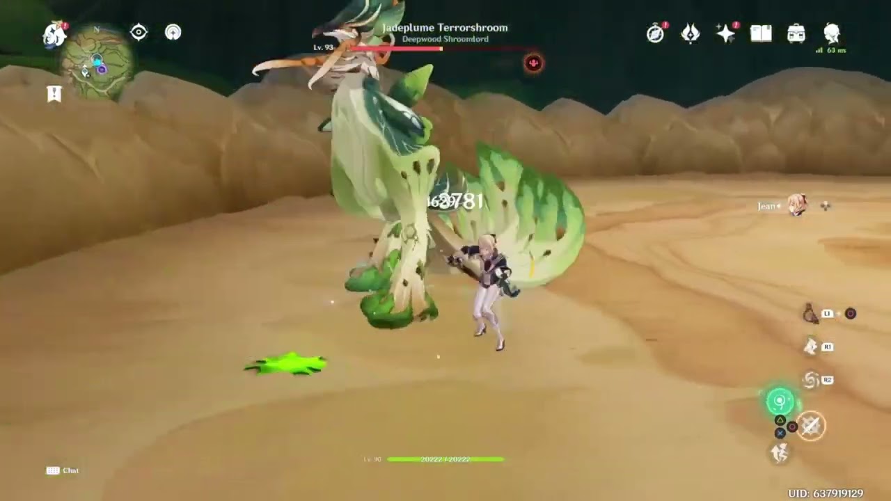Genshin: No-Hit Jadeplume Terrorshroom(Jean)