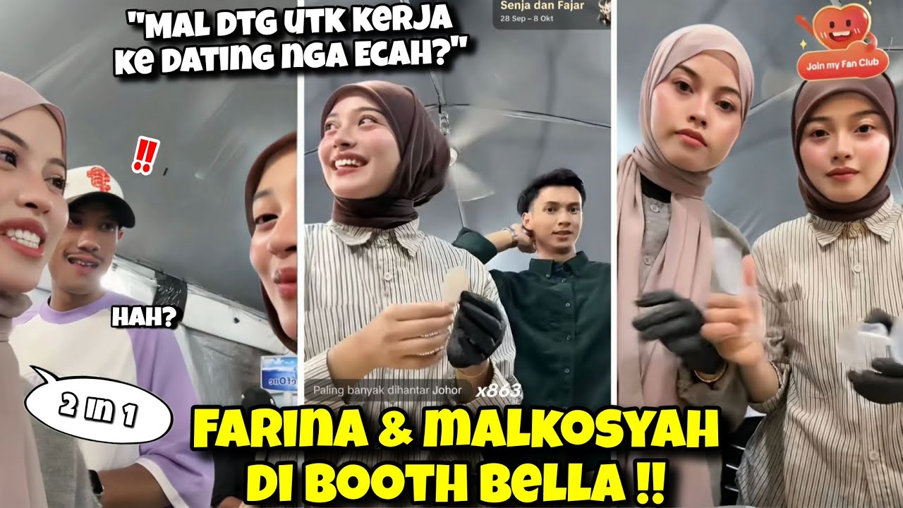 Farina & Malkosyah Di Booth Bella !! Rina Tunjuk Vitamin Mal Aisyah ?!
