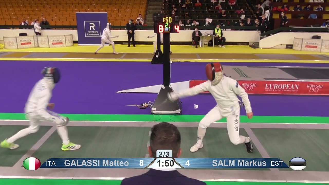 2022 350 T08 03 M E Individual NoviSad SRB ZCH GREEN SALM EST vs GALASSI ITA