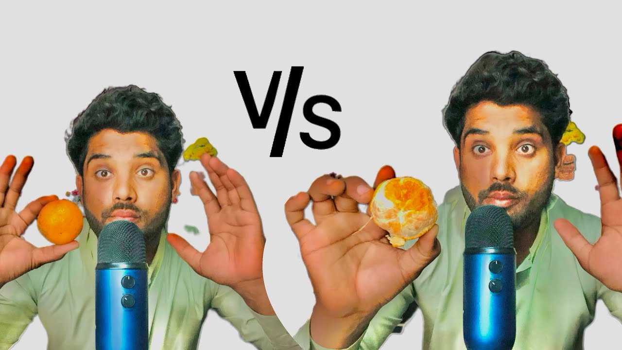 ASMR Real V/s Fake Orange 🍊 