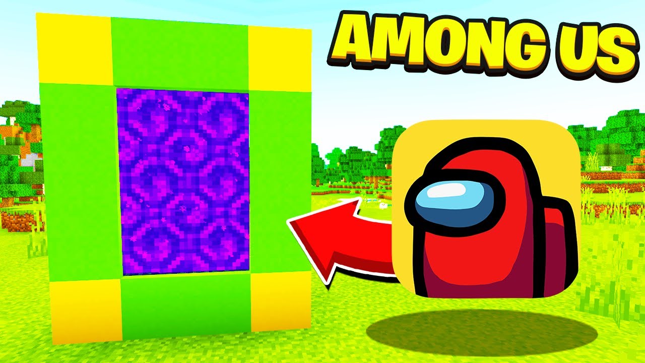 How To Make a Portal to the Among Us Dimension in MCPE (Minecraft PE)