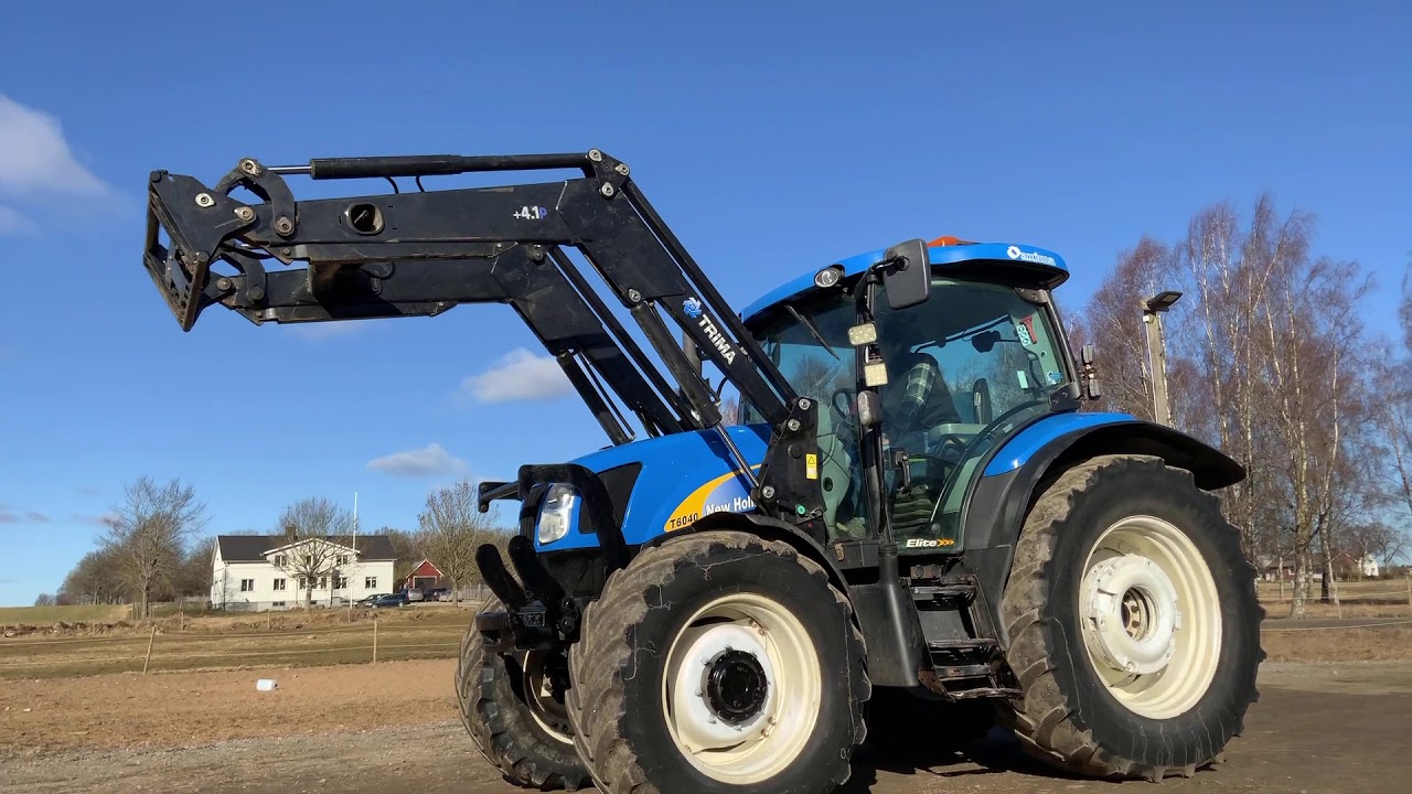 K&ouml;p Traktor New Holland T6040 med lastare p&aring; Klaravik