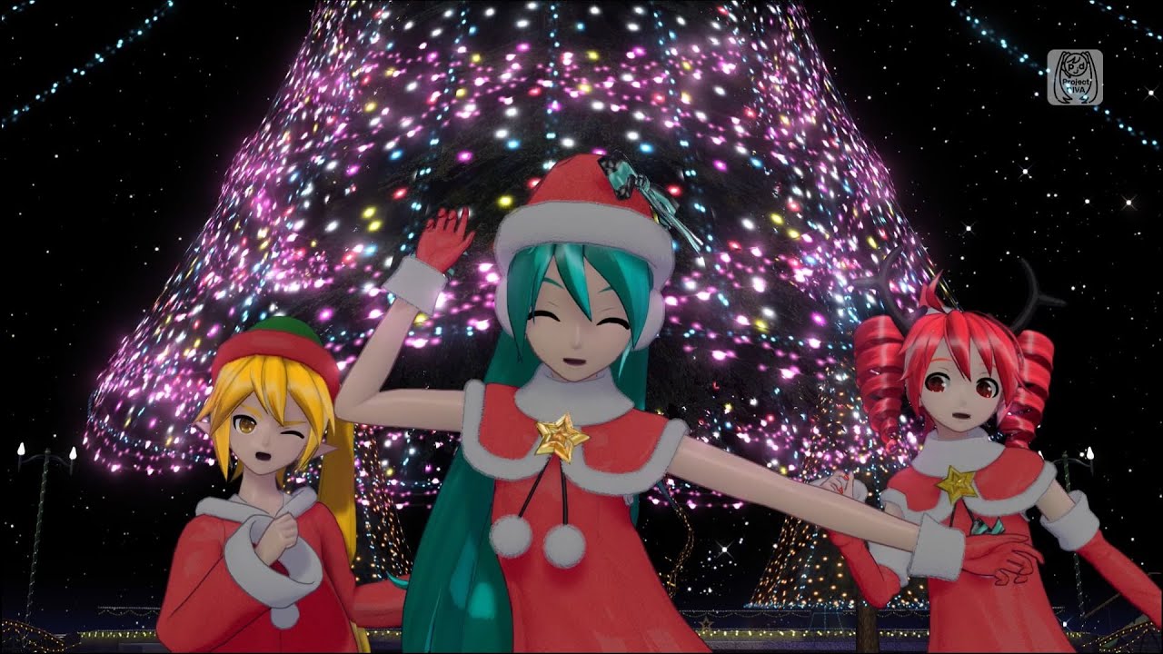Project Diva Mega Mix+ - Jingle Bells [Miku, Neru & Teto]