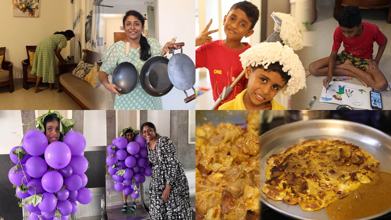 Siddhu fancy dress &Got prize🏆/ மட்டன் கறி தோசையுடன் Weekend Routine / How I maintain iron Cookwares