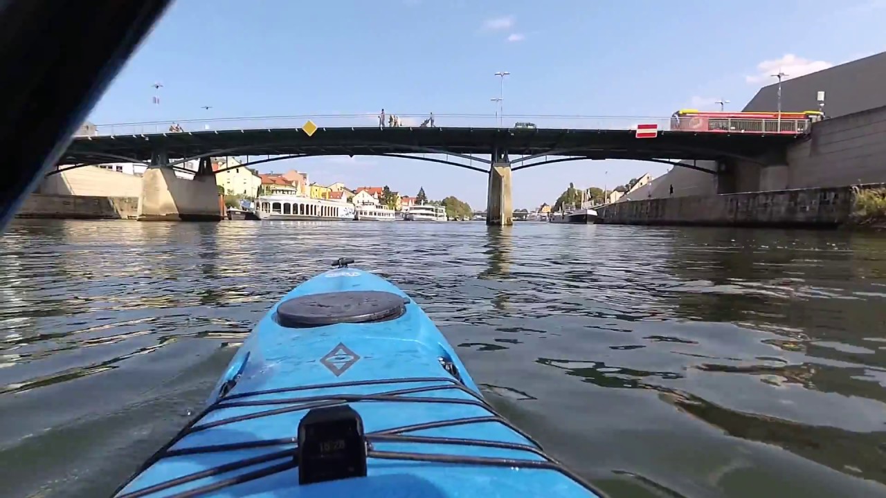 Kajak Point 65 Mercury GTX - Auf der Donau in Regensburg vom Eisernen Steg zur Nibelungenbrücke