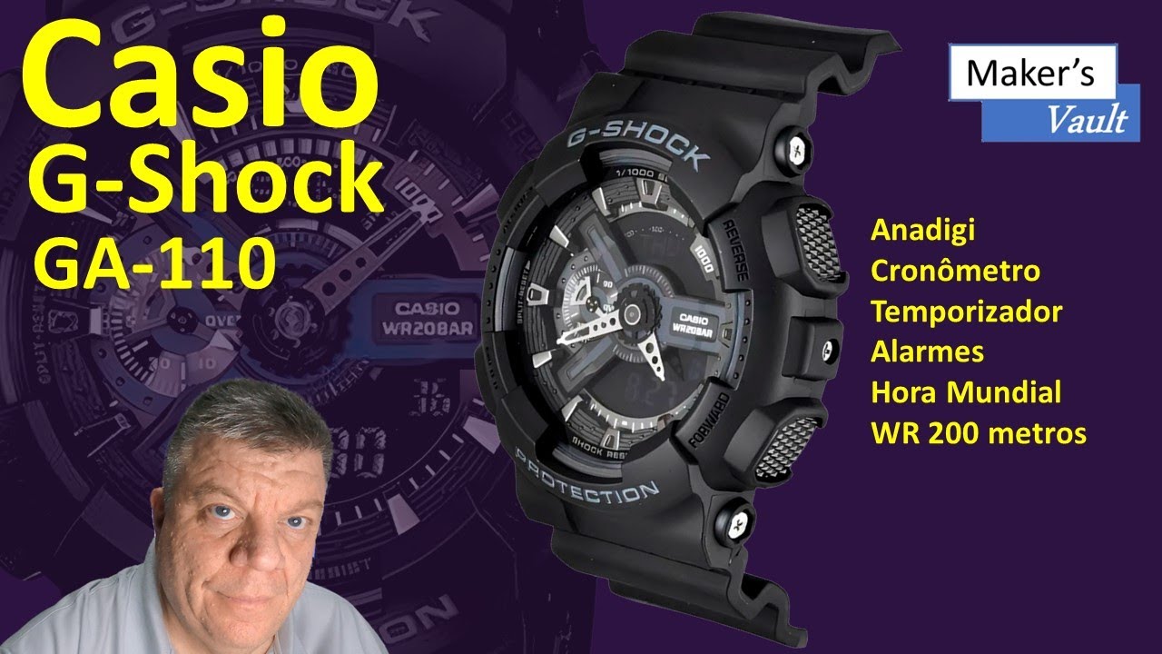 Casio G-Shock GA-110: Anadigi com diversos modelos, design muito conhecido e copiado