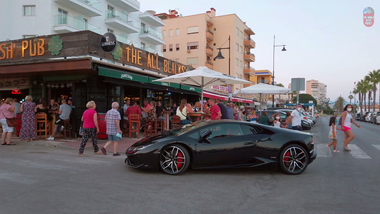 TORREMOLINOS | Evening Walk in September 2021 | walking tour | MALAGA, Costa del Sol, Spain 4k