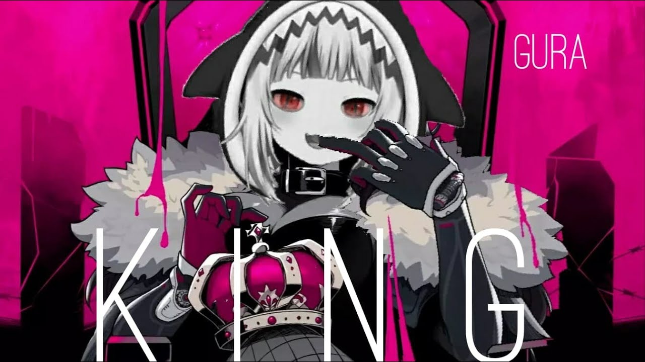 【Gawr Gura】Gura: 一個不夠就來兩個!!!King抒情雙版本  KING - Kanaria【中日+英文字幕】