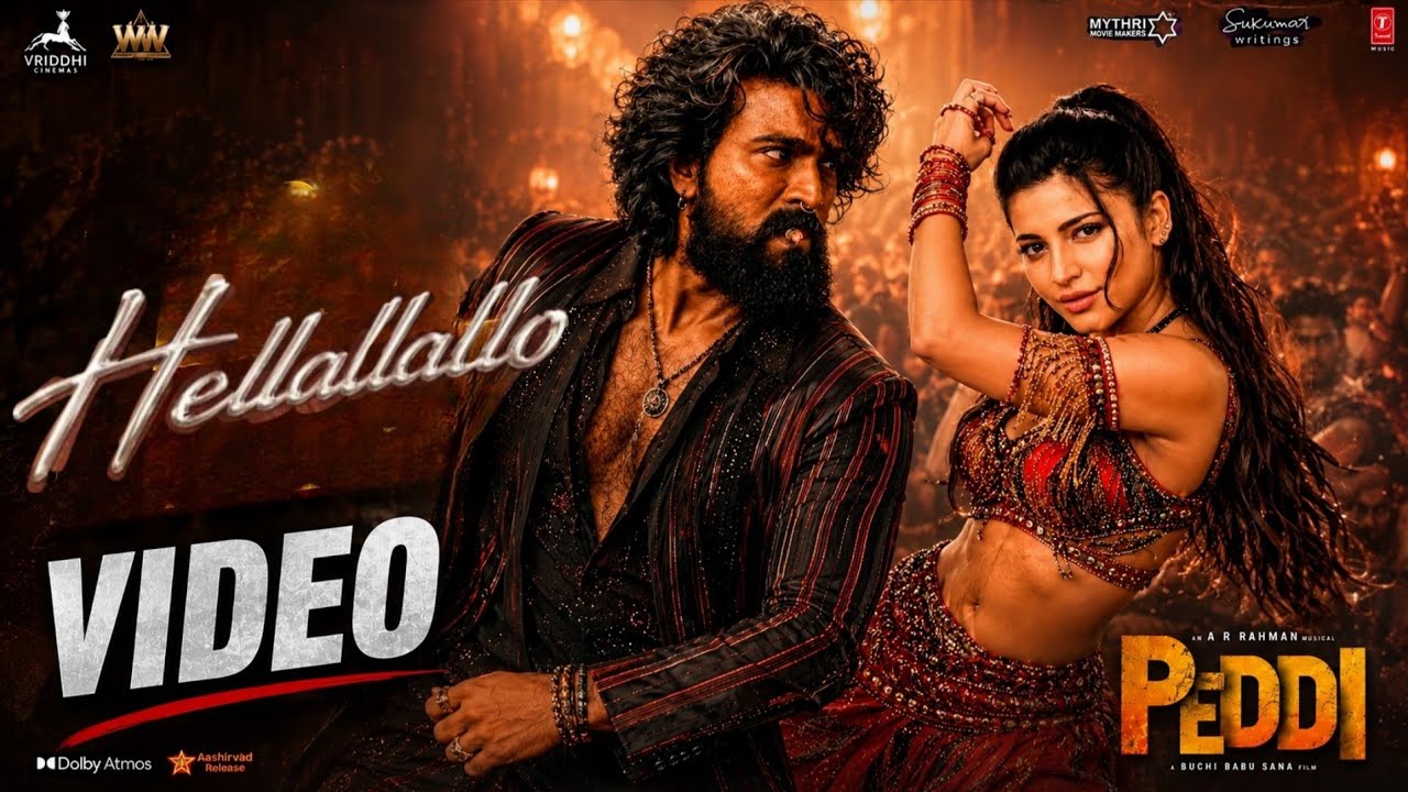 #Hellallallo 4K FULL SONG | #Peddi | Ram Charan | Shruti Haasan | Bhuchi Babu Sana | AR Rahman 