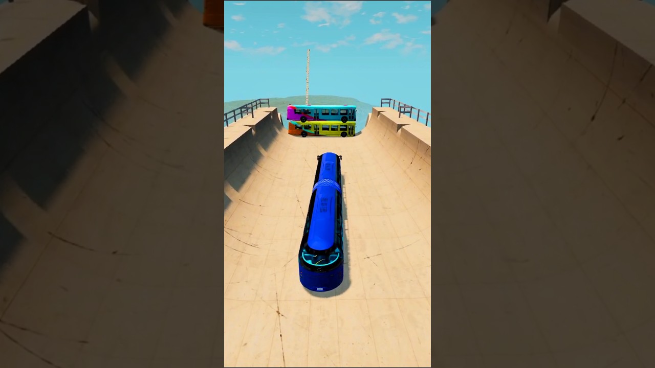 VIP Bus Vs Local Buses 😱 | #beamngdrive #shorts #automobile