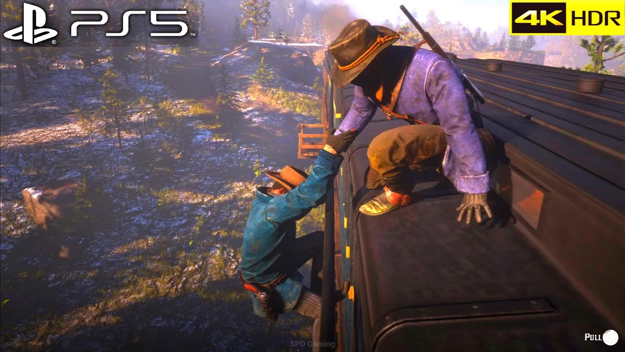 Red Dead Redemption 2 Сцена ограбления поезда (полная миссия) &mdash; PS5 4K 60FS HDR