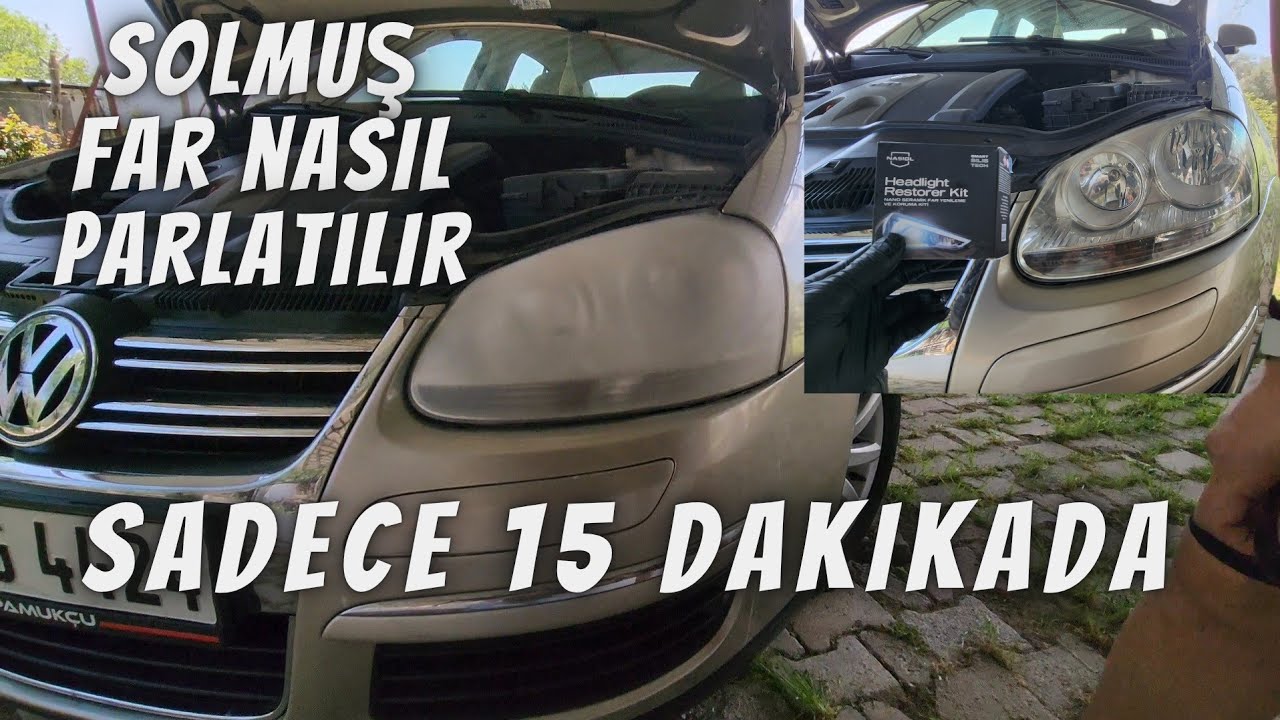 SOLMUŞ FAR NASIL TEMİZLENİR? Nasiol Headlight Restorer Nano Seramik Far Yenileme ve Koruma Kiti