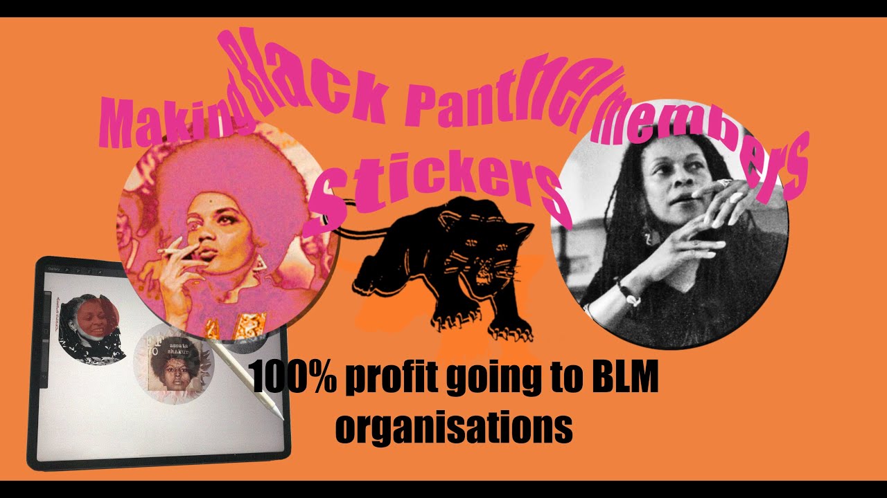 Making stickers of Black Panther Party members!