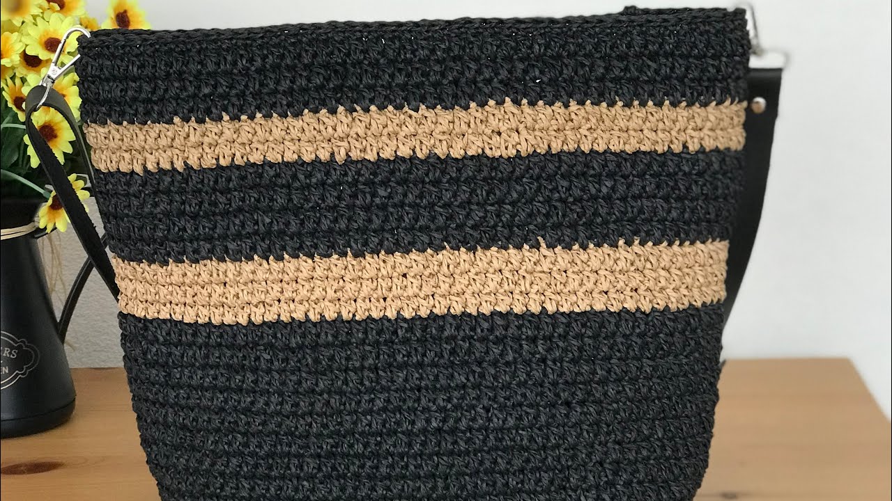 ÇOK KOLAY YENİ MODEL HASIR ÇANTA ÖRÜYORUZ #handbag #kağıtipçantamodeli #kağıtip #crochet