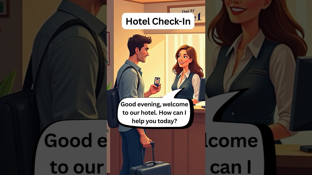 English Practice - Hotel Check-In  #learnenglish #englishforbeginners #speakconfidentenglish