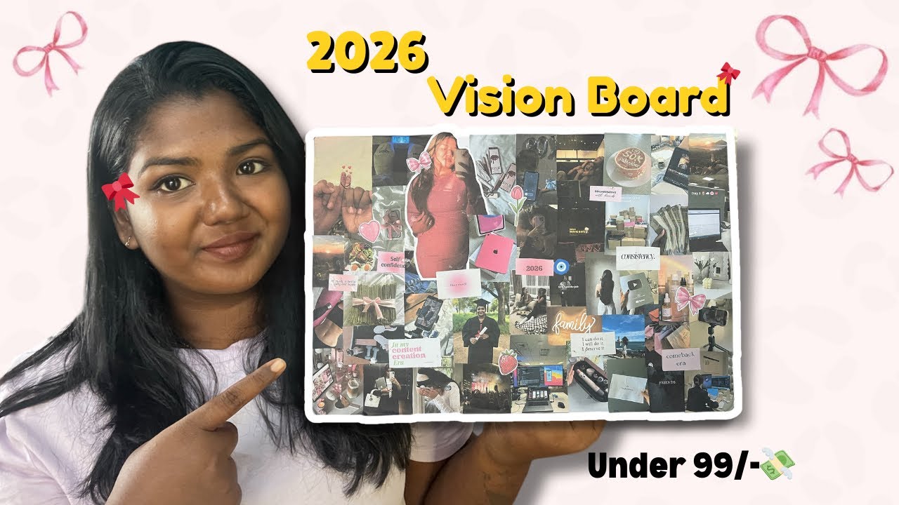 2026 Vision Board Under ₹99 😍 in Tamil for Beginners | Blushbyblessy | Tamil | Try This at Home🏠❤️
