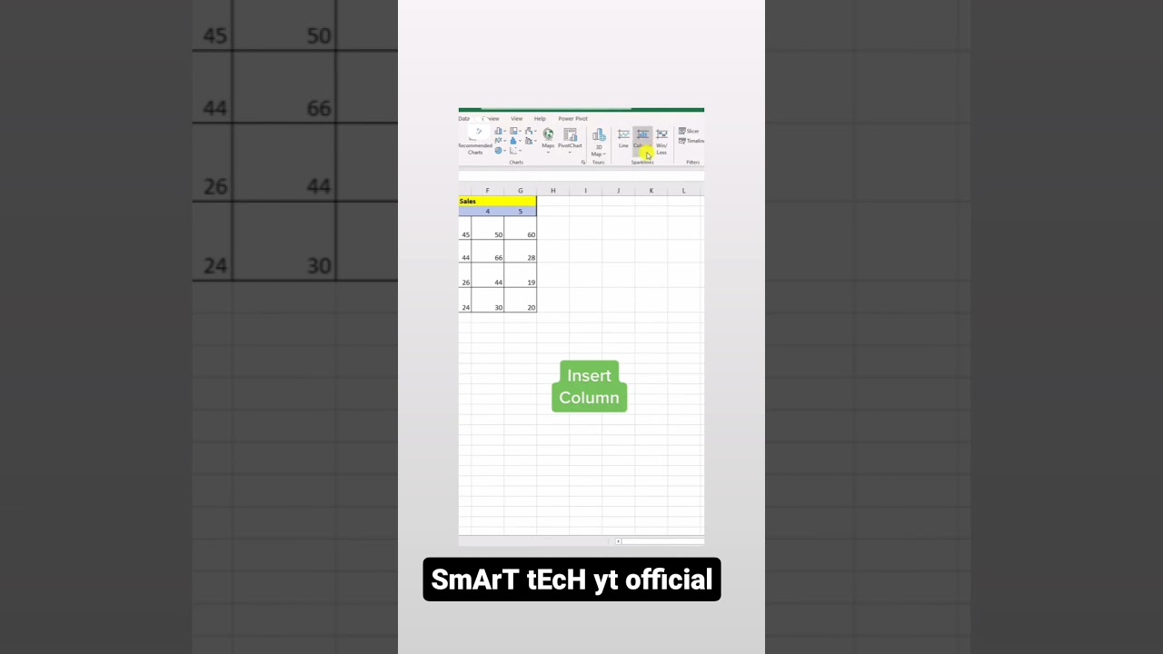 create sales chart in excel #trendingshorts #sheets #salesreport #gk #subscribe #smarttechytofficial