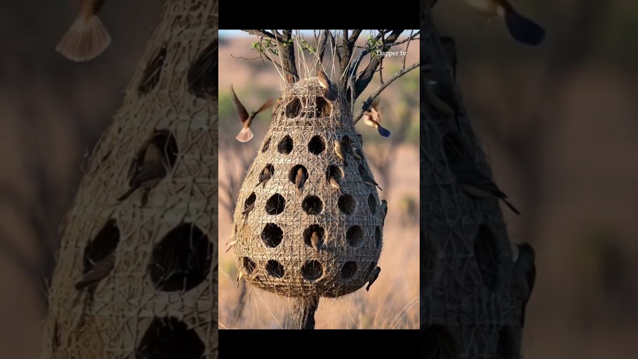 Birds that build massive communal nests  #BirdArchitecture #NatureDocumentary #AnimalBehavior