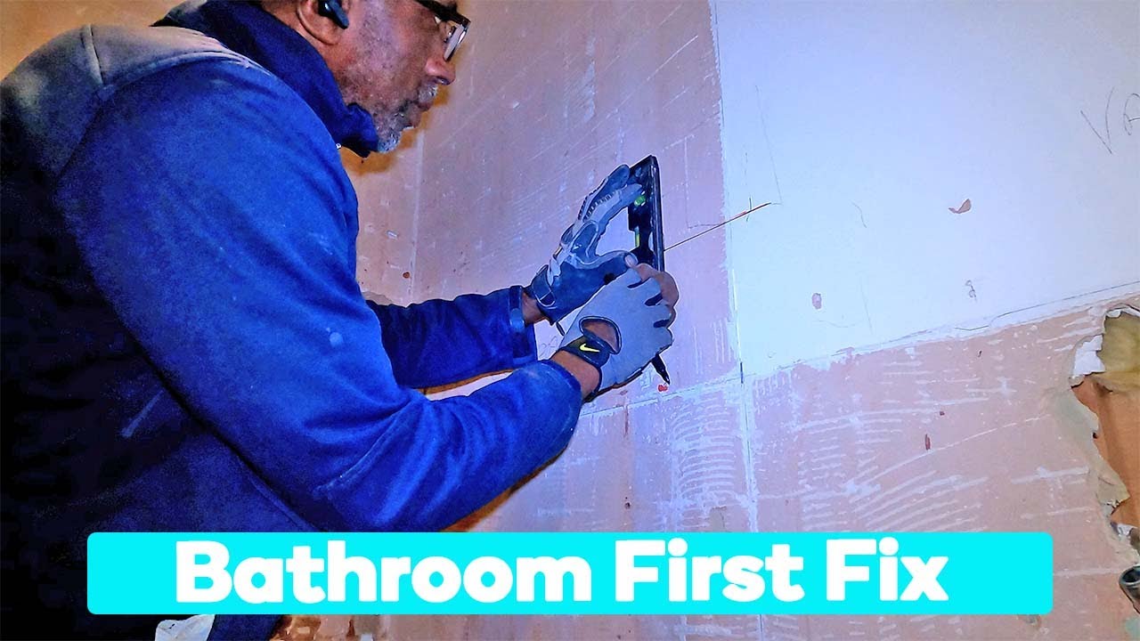 First Fix For Bathroom Renovation | Electrician's Vlog