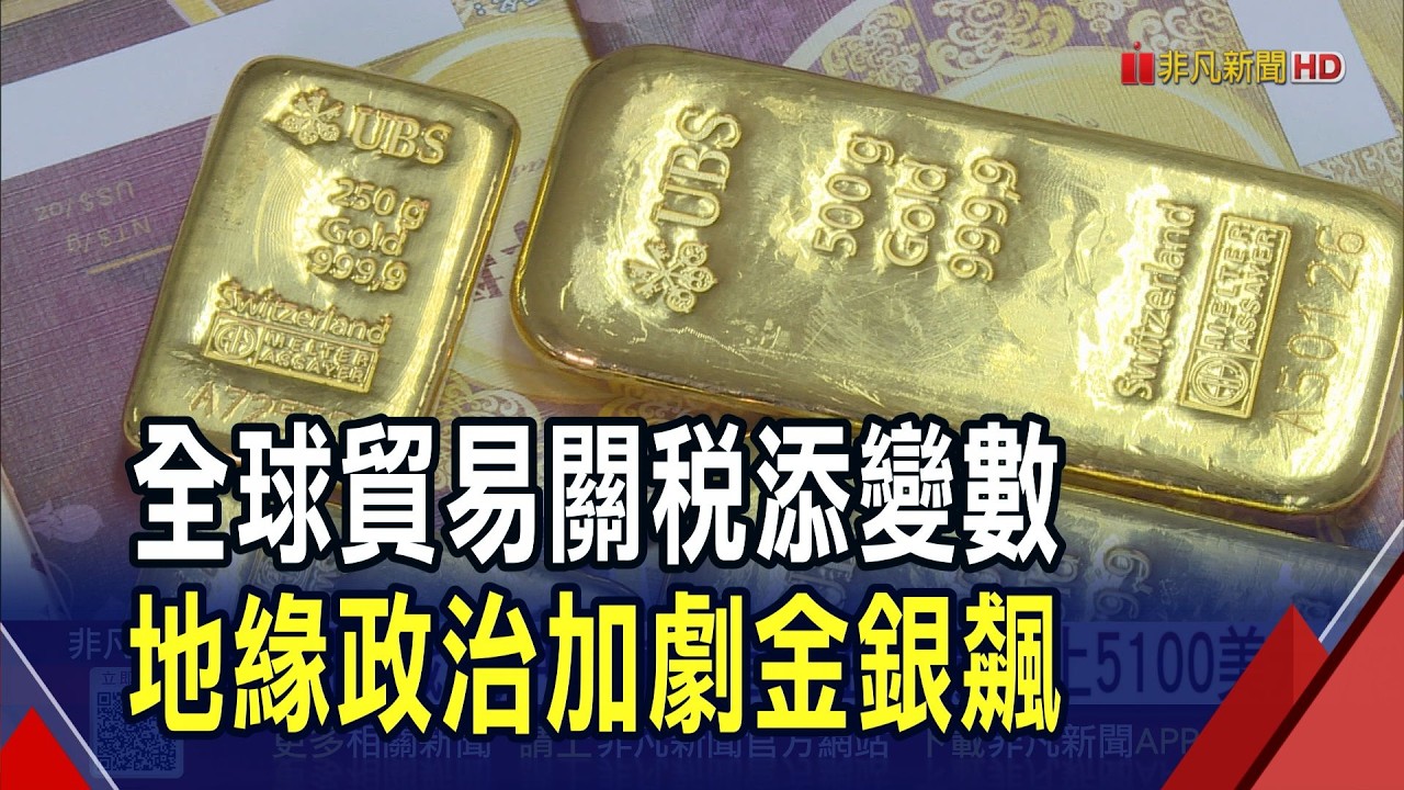 關稅戰.美伊緊繃不確定性...金價站上5100美元.白銀84美元創波段高 專家看短線波動劇烈.後市不看淡｜非凡財經新聞｜20260221