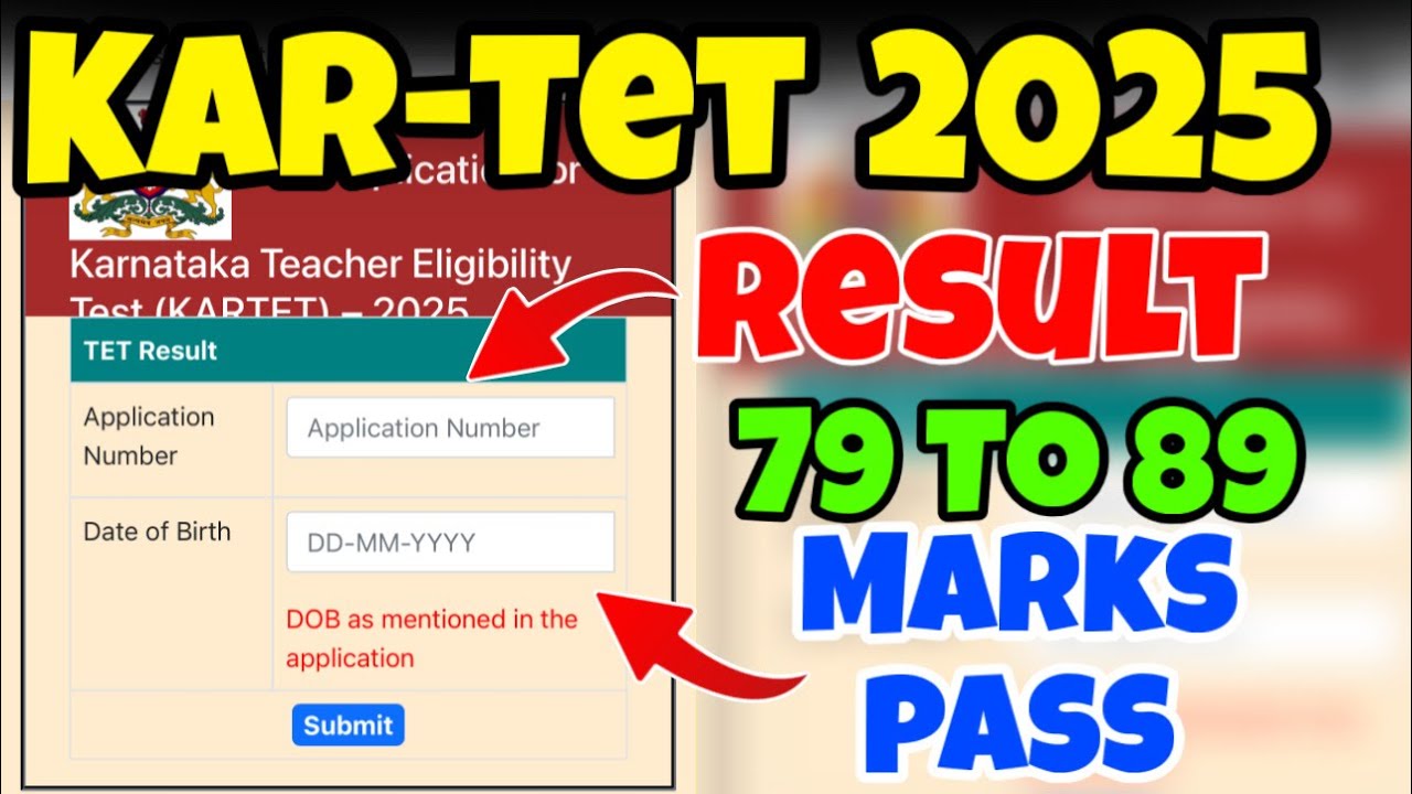 KARTET Result 2025 | Kartet Application 2025 79 To 89 marks Pass #kartetresult2025 #karnatakatet 
