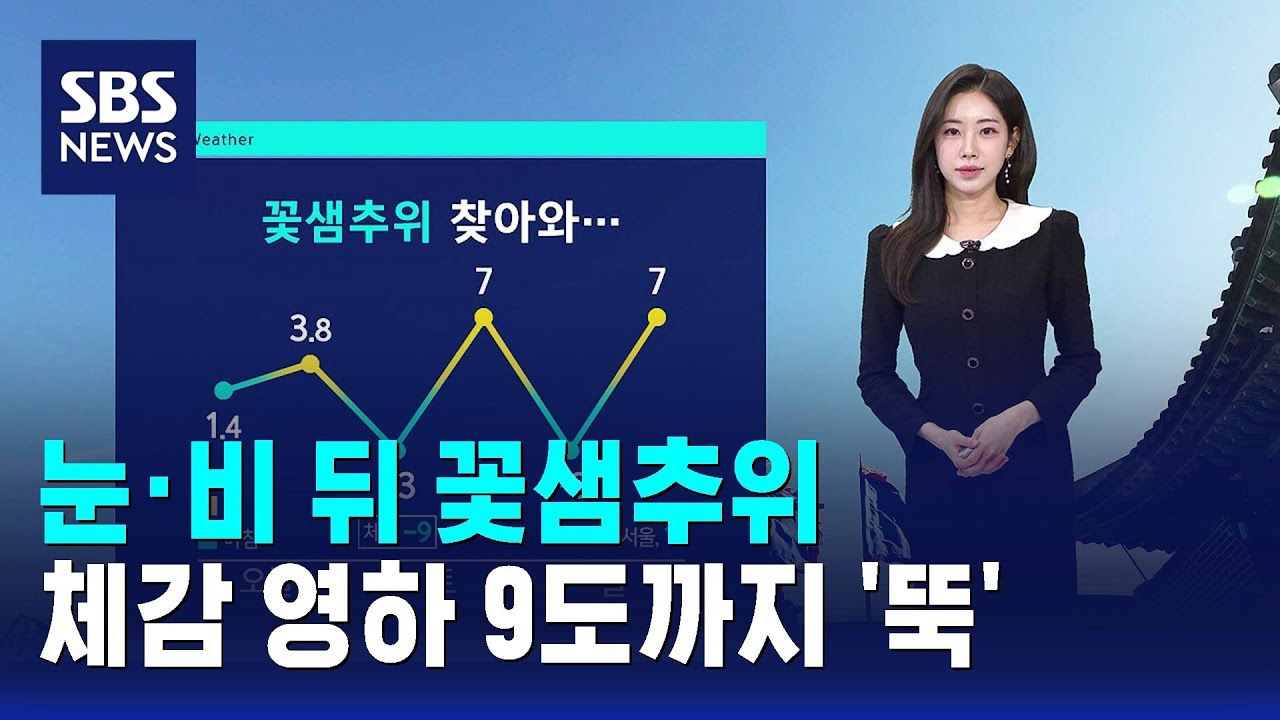 [날씨] 눈·비 뒤 꽃샘추위…체감 영하 9도까지 '뚝' / SBS