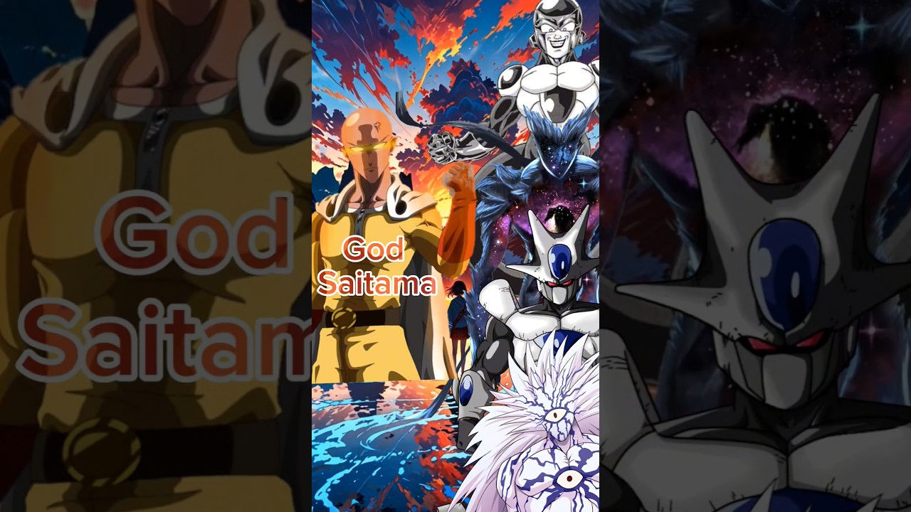 God Saitama Vs Black Frieza, Cosmic Garou, Black Cooler & Lord Boros #shorts #goku #saitama #opm