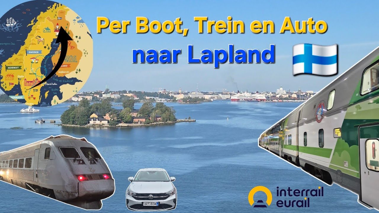 Een lange reis per Trein & Boot naar Fins Lapland #poolcirkel | Interrail 2025 #santaclausexpress 🚆🚢