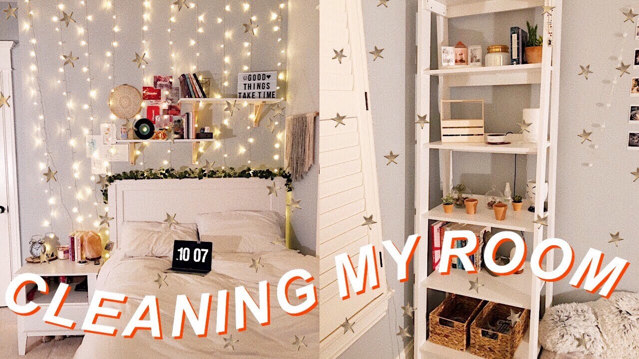 deep cleaning my room 2019 *satisfying* 🌛