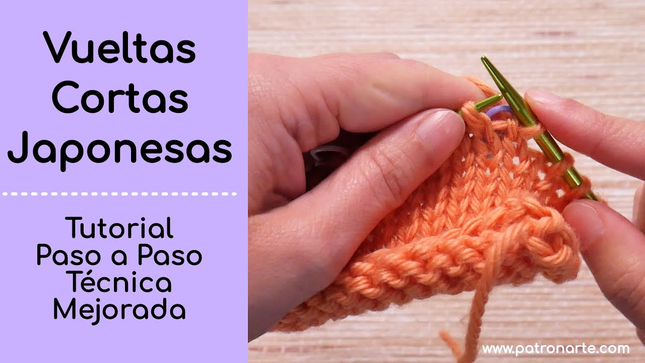 Cómo Hacer las Vueltas Cortas Japonesas a Dos Agujas