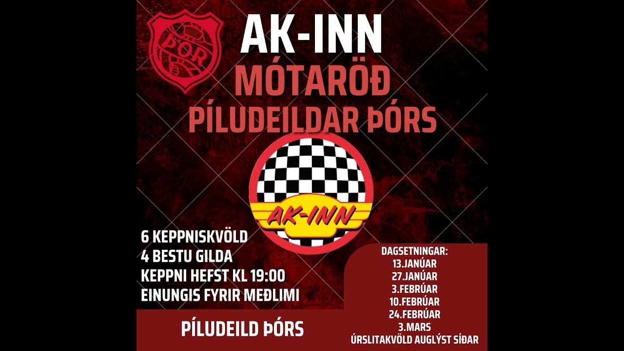 Ak-inn Mótaröð 24. feb - Píludeild Þórs - Streymi 1