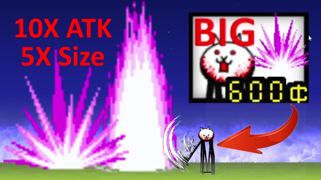 the battle cat but Crazed Gross Cat have very BIG Wave Attack effect (5X Size, 10X ATK)