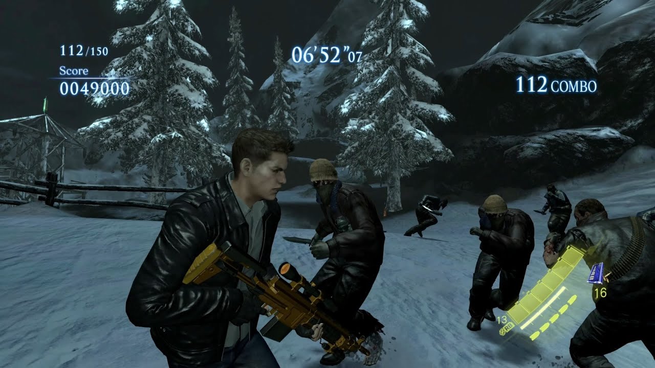 Resident Evil 6 mercenaries mod map ( The Mountain ) - solo 150 c full - Piers EX