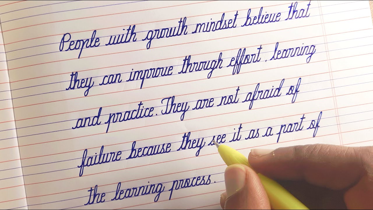 Neat Handwriting practice in 4 lines note