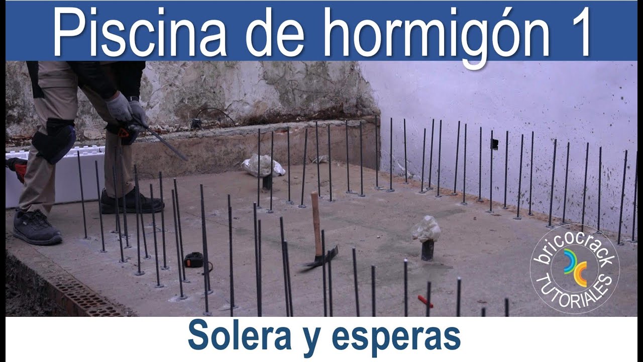 Construir piscina elevada de hormig&oacute;n 1: solera y esperas para el encofrado (Bricocrack)