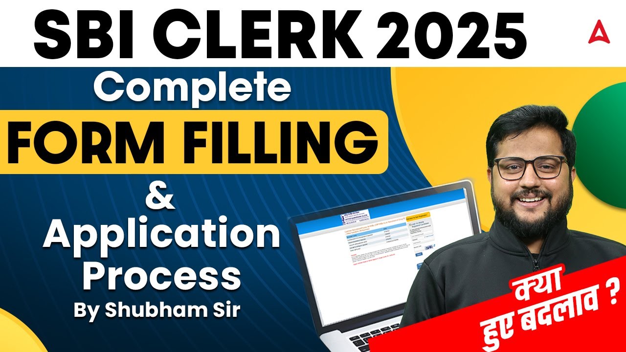 SBI Clerk Form Fill Up 2025 | SBI Clerk Apply Online 2025 | Step By Step Process By Shubham Sir