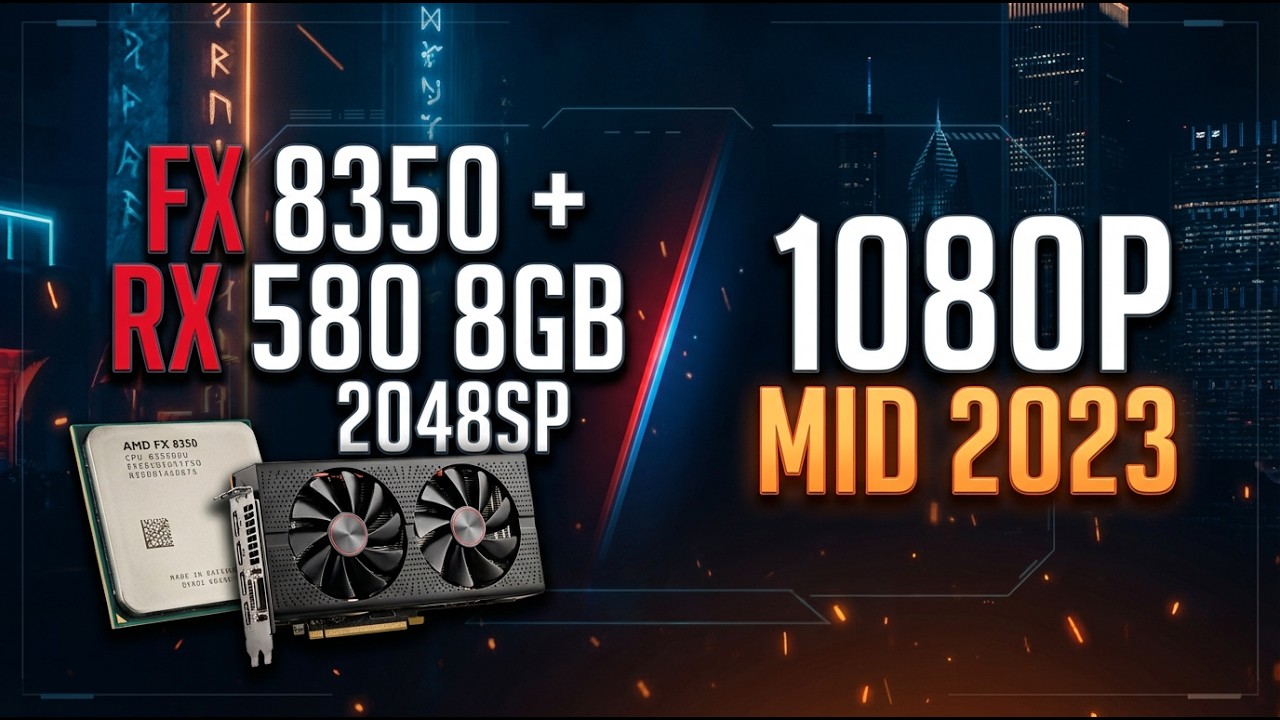 FX 8350 + RX 580 8GB 2048SP 1080p Gaming Benchmarks | August 2023