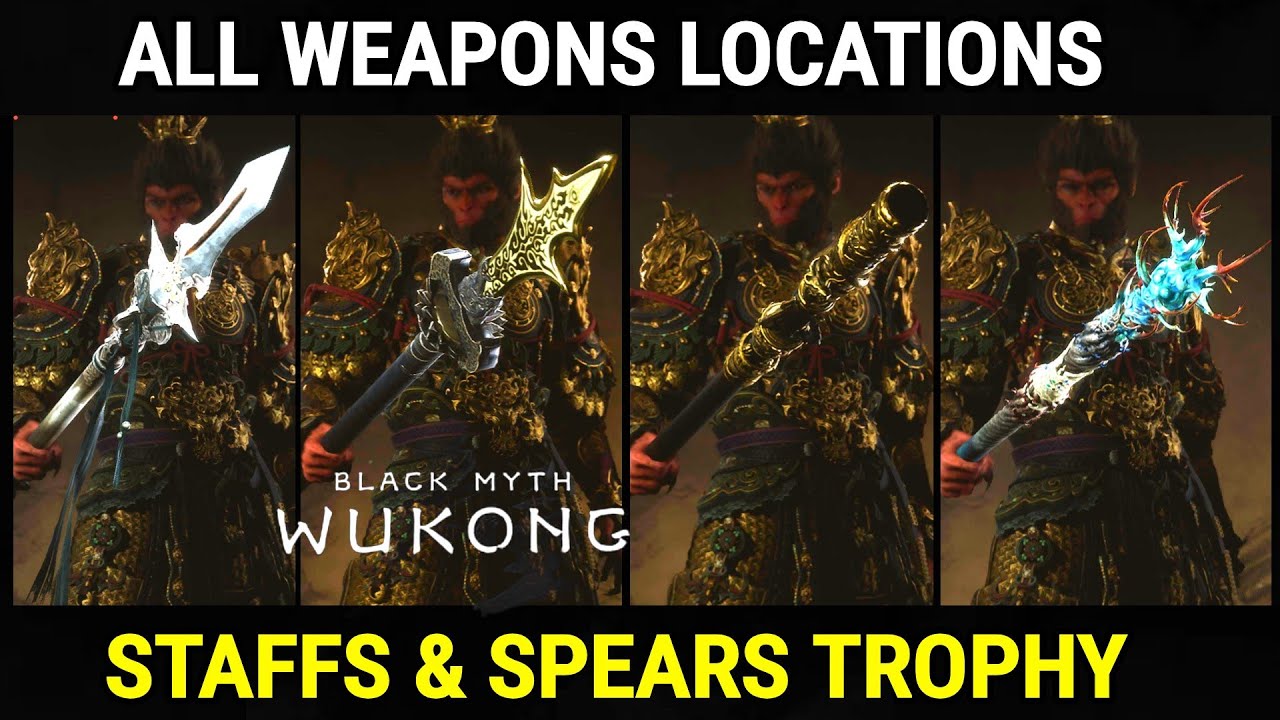 Black Myth Wukong - All Weapons Locations (Staffs and Spears Trophy)