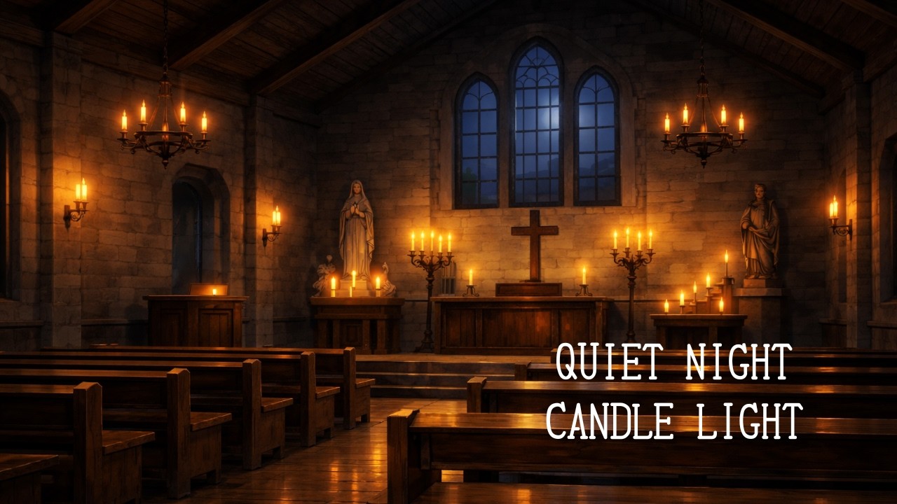 【3時間】静かな教会の夜BGM｜Quiet Church at Night 🕯️ Calm Lofi Music for Deep Focus and Studying (3 Hours)