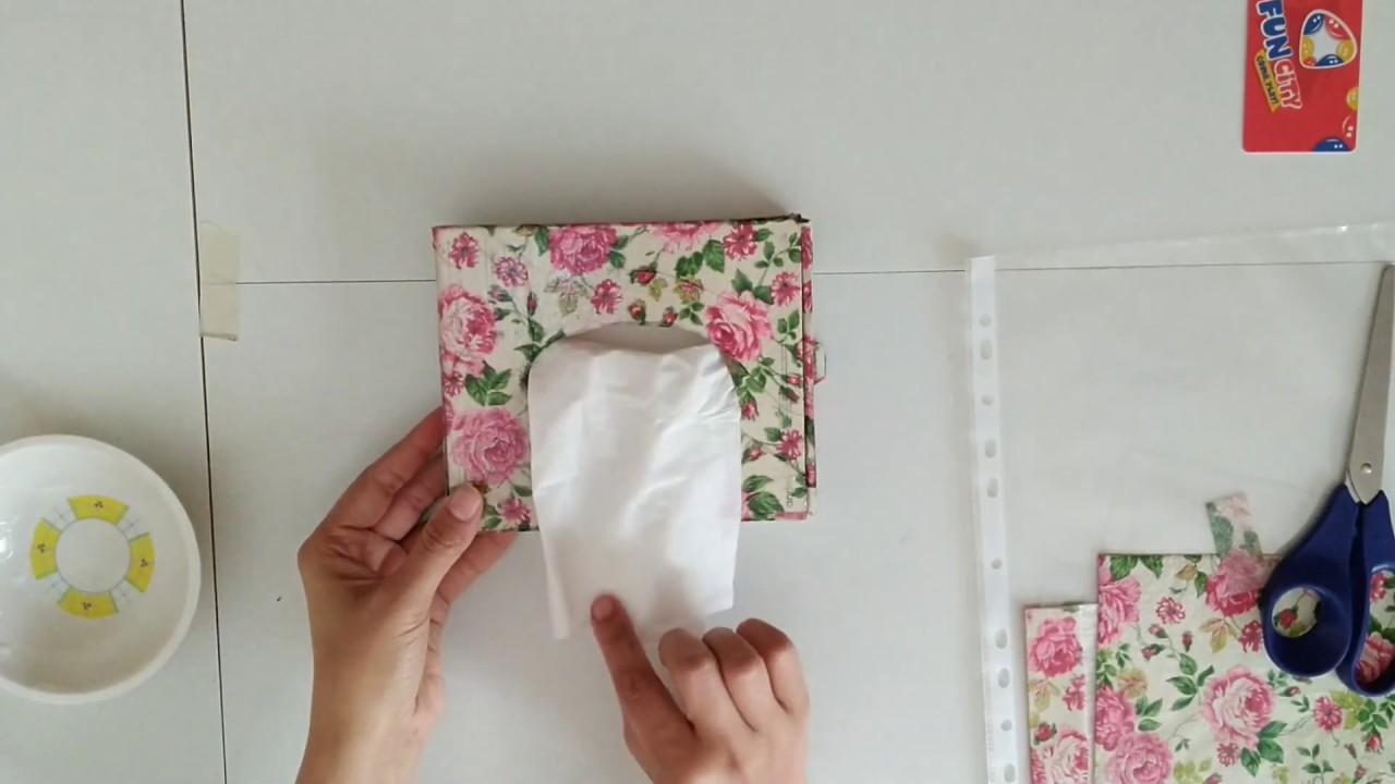 Decoupage  cardboard box to tissue box