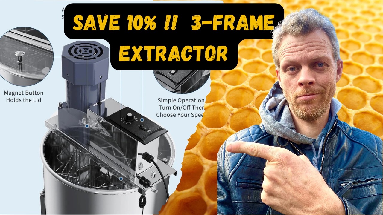 Garvee, Beginner-Beekeeper Friendly 3-Frame Honey Extractor