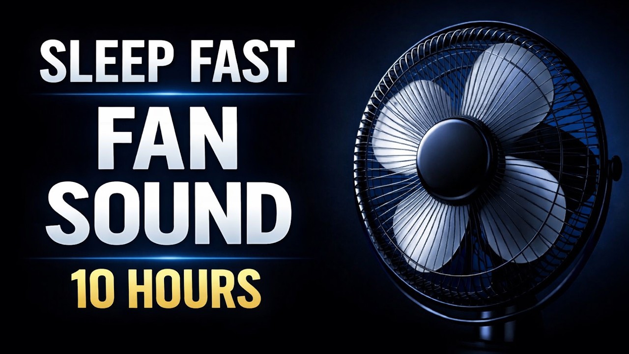 Fan Noise Night Sound Black Screen 10 Hours 🌙 Insomnia Relief