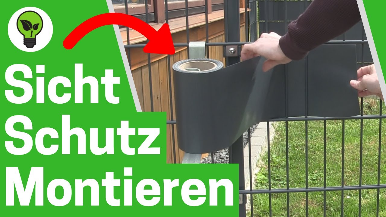 Doppelstabmattenzaun Sichtschutz Montage ✅ ANLEITUNG: Wie Sichtschutzstreifen mit Clips Einflechten?