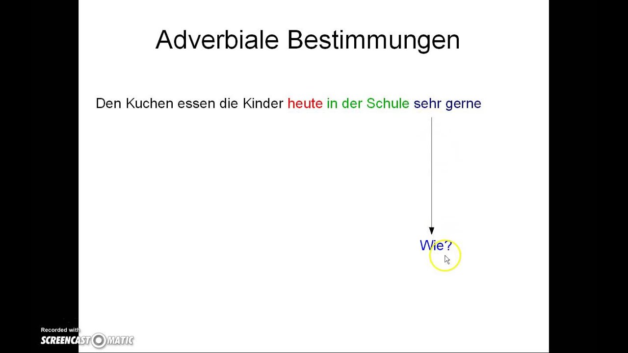 Adverbiale Bestimmungen