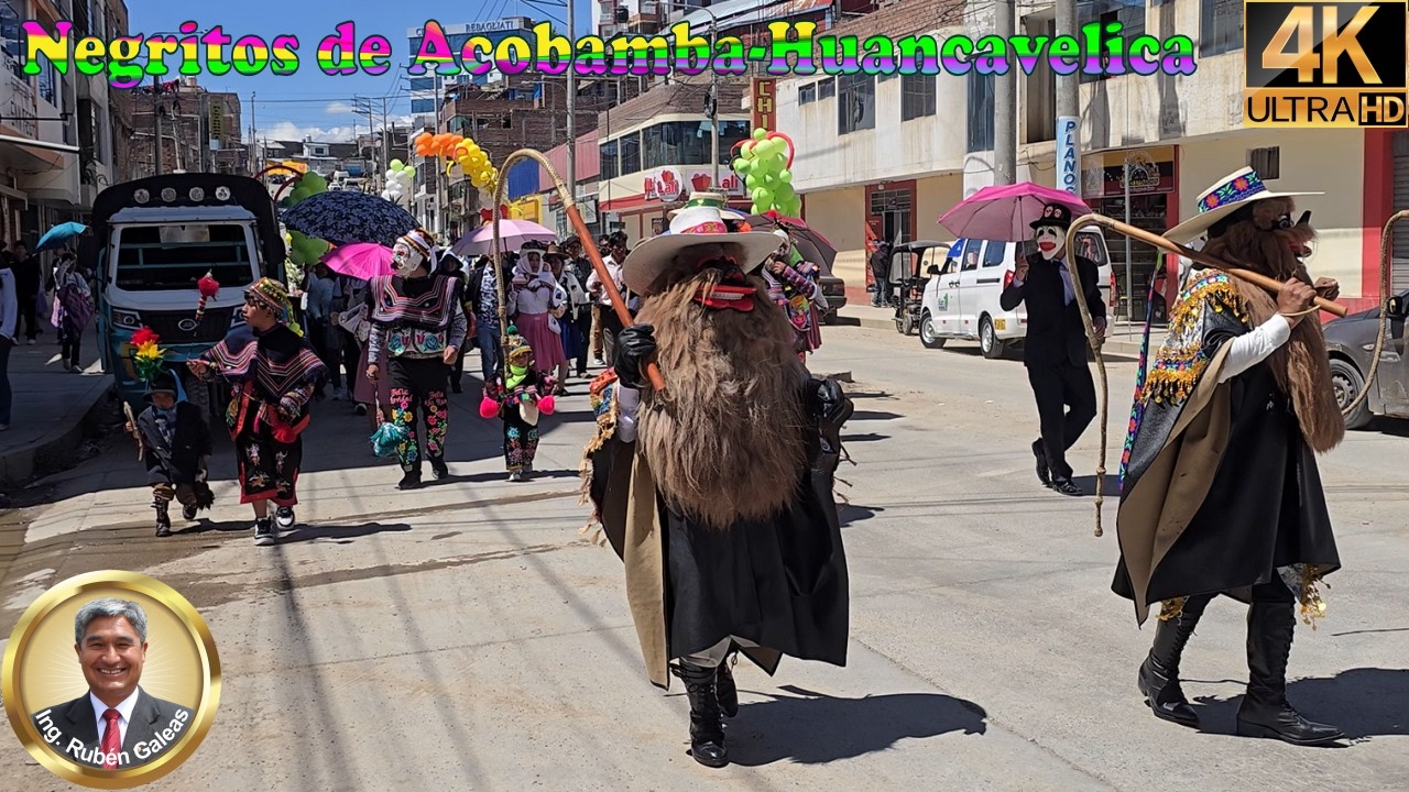 Hermosa Danza NEGRITOS DE ACOBAMBA-HUANCAVELICA, presentación en Huancayo (VIDEO 4K). #huancayo