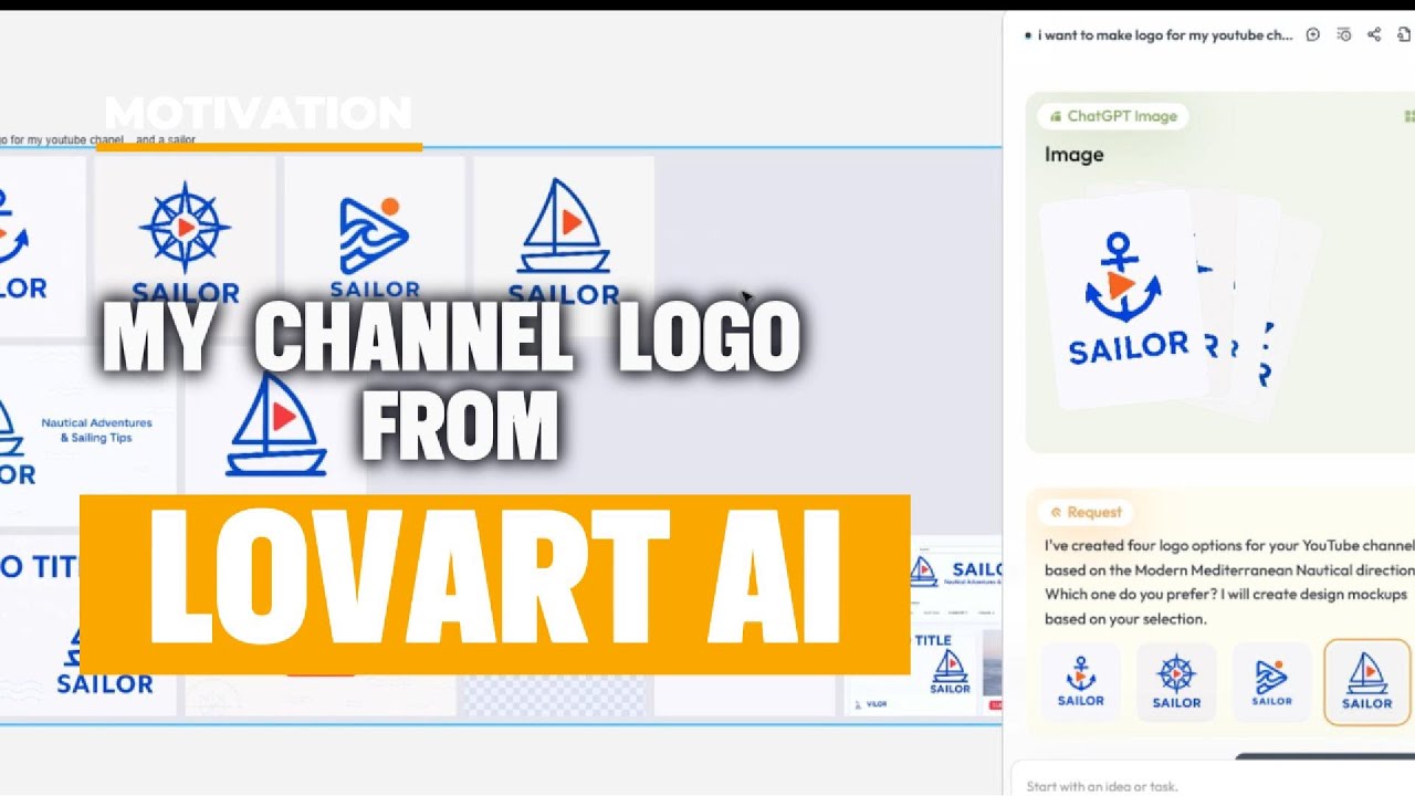 Create YouTube Logo with AI | Lovart Inspiration Tool Demo (1-Min Quick Guide)